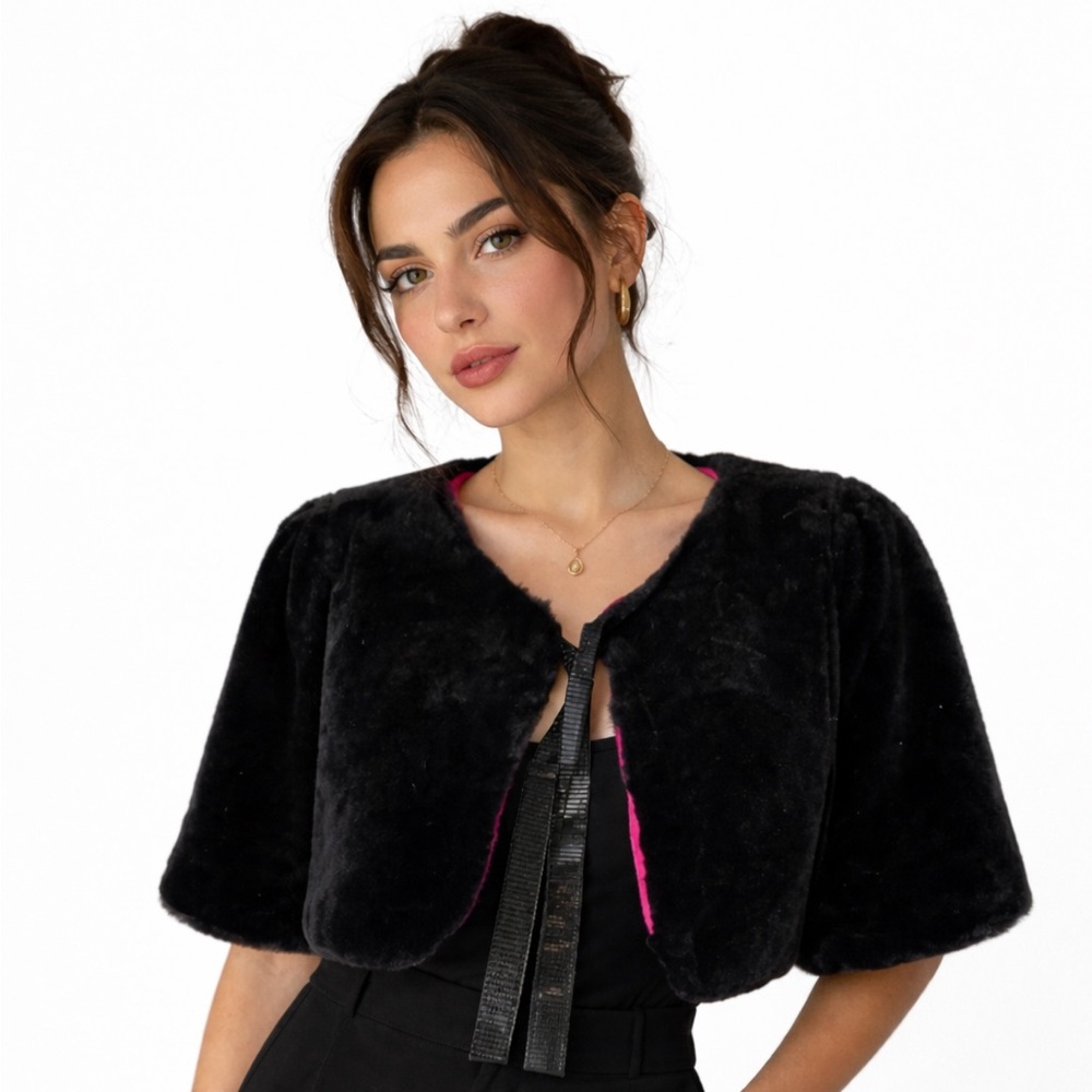 Faux Fur caplet shrug - Girls